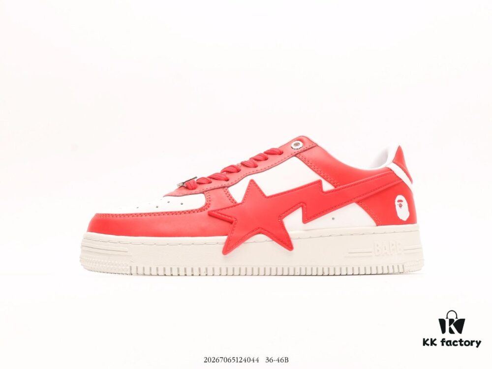 A Bathing Ape Bape Sta Low Classic Patent Leather Low-Top Casual Sneakers, Celebrity Style