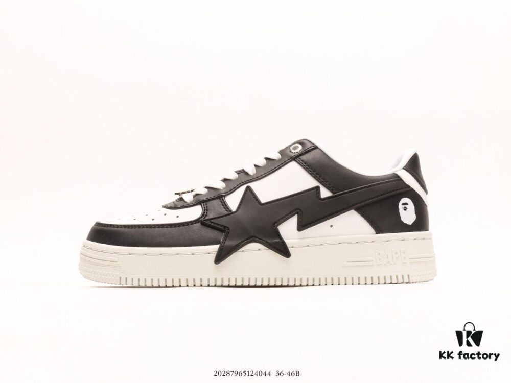 NIGO, the Godfather of Streetwear, Wang Yuan's Same Style Bape S Classic Versatile Casual Sports Sneakers, Iconic Ape Head Design, Authentic Silhouette, Sea Glass Insole, Full-Length Air Cushion Inside, Complete Packaging Including Custom Ape Logo Dust Bag, Ape Logo Card, and Compression-Resistant Drawer-Type Shoe Box