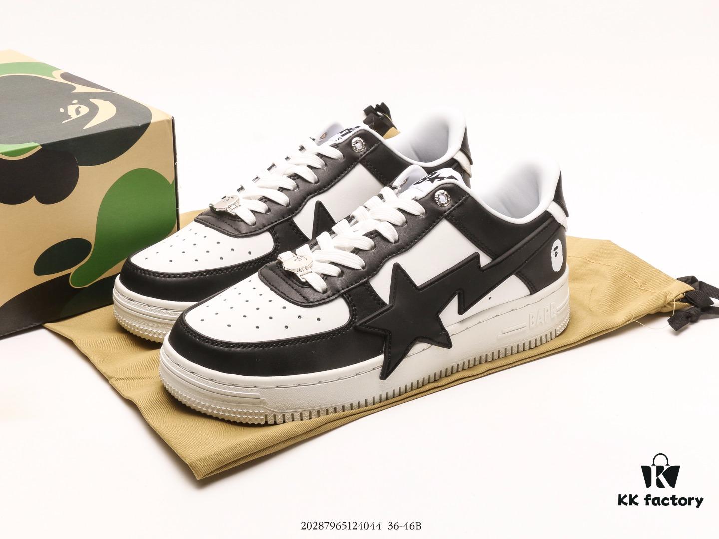 NIGO, the Godfather of Streetwear, Wang Yuan's Same Style Bape S Classic Versatile Casual Sports Sneakers, Iconic Ape Head Design, Authentic Silhouette, Sea Glass Insole, Full-Length Air Cushion Inside, Complete Packaging Including Custom Ape Logo Dust Bag, Ape Logo Card, and Compression-Resistant Drawer-Type Shoe Box