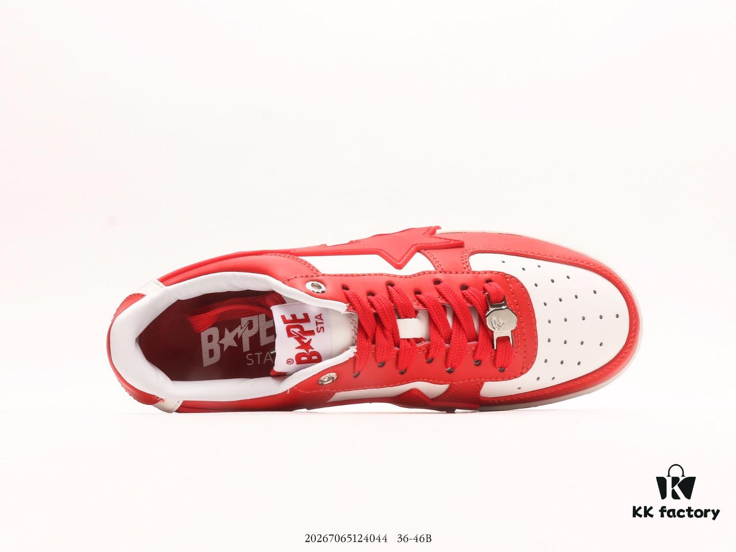 A Bathing Ape Bape Sta Low Classic Patent Leather Low-Top Casual Sneakers, Celebrity Style