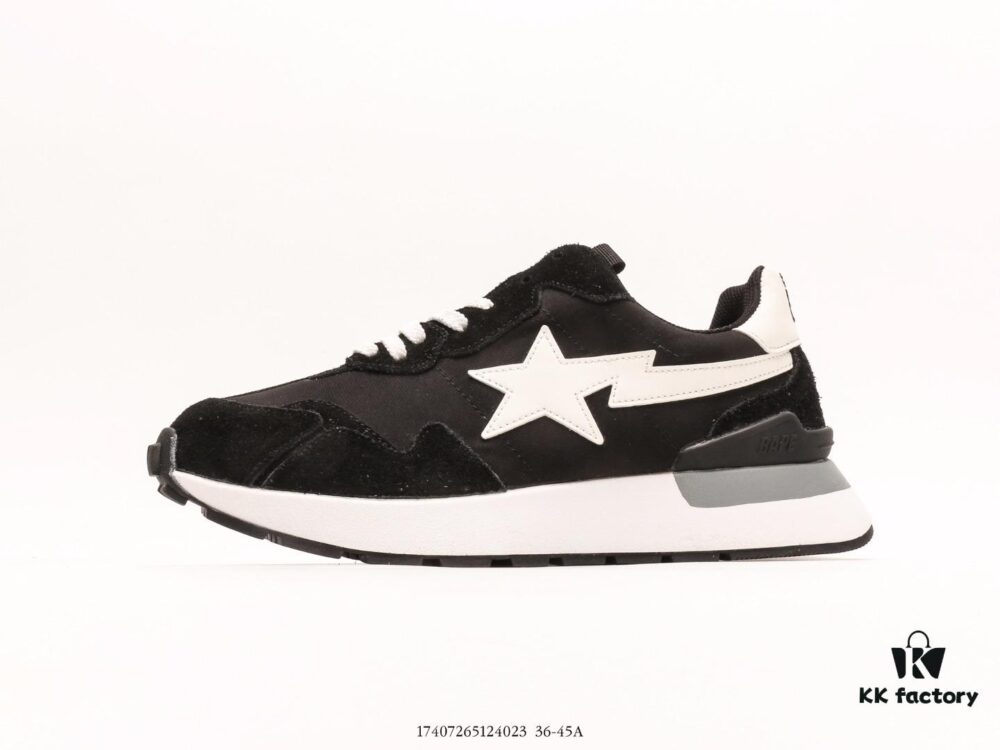 Ape Head BapeStaToLow Classic Low-Top Casual Sneakers, Market's Highest Version, Developed with Over Six Months of Craftsmanship, Premium Full-Grain Leather Upper and Lining, Imported High-Frequency Printing Logo, Midsole Embedded with Ortholite Shock-Absorbing Material