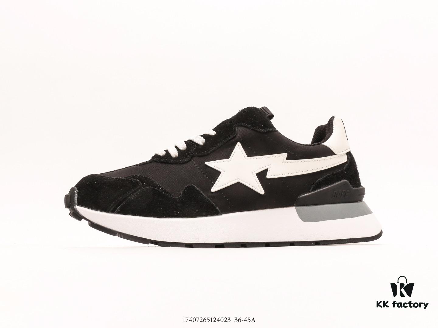 Ape Head BapeStaToLow Classic Low-Top Casual Sneakers, Market's Highest Version, Developed with Over Six Months of Craftsmanship, Premium Full-Grain Leather Upper and Lining, Imported High-Frequency Printing Logo, Midsole Embedded with Ortholite Shock-Absorbing Material