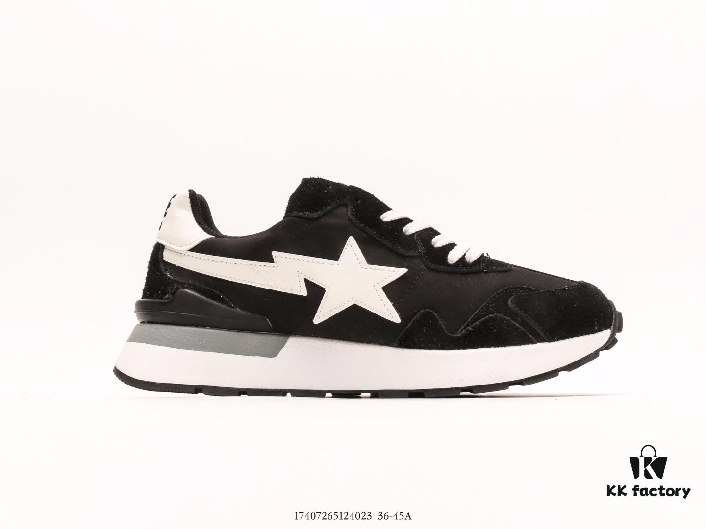 Ape Head BapeStaToLow Classic Low-Top Casual Sneakers, Market's Highest Version, Developed with Over Six Months of Craftsmanship, Premium Full-Grain Leather Upper and Lining, Imported High-Frequency Printing Logo, Midsole Embedded with Ortholite Shock-Absorbing Material