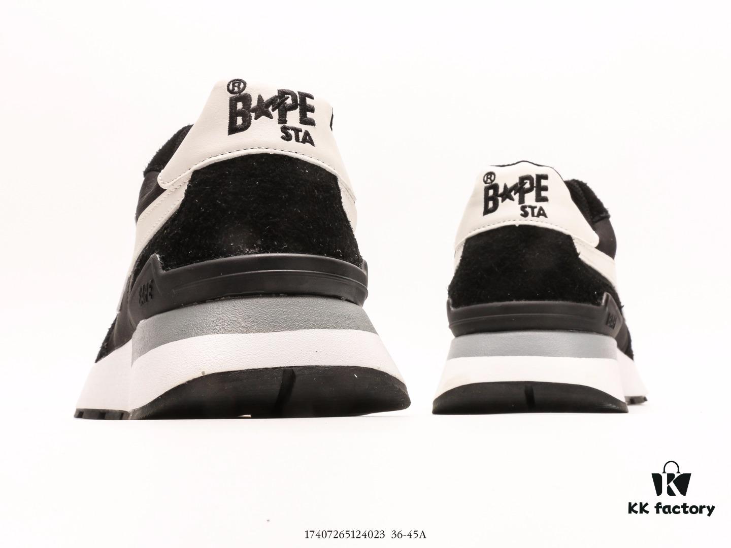 Ape Head BapeStaToLow Classic Low-Top Casual Sneakers, Market's Highest Version, Developed with Over Six Months of Craftsmanship, Premium Full-Grain Leather Upper and Lining, Imported High-Frequency Printing Logo, Midsole Embedded with Ortholite Shock-Absorbing Material