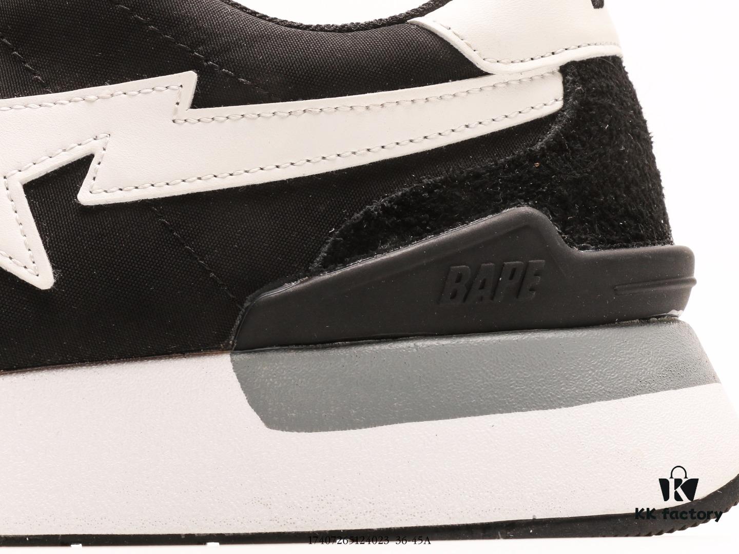 Ape Head BapeStaToLow Classic Low-Top Casual Sneakers, Market's Highest Version, Developed with Over Six Months of Craftsmanship, Premium Full-Grain Leather Upper and Lining, Imported High-Frequency Printing Logo, Midsole Embedded with Ortholite Shock-Absorbing Material