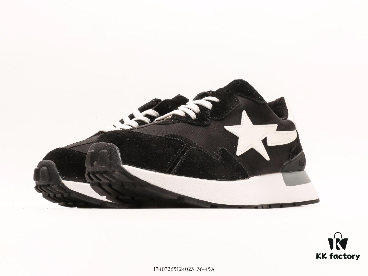 Ape Head BapeStaToLow Classic Low-Top Casual Sneakers, Market's Highest Version, Developed with Over Six Months of Craftsmanship, Premium Full-Grain Leather Upper and Lining, Imported High-Frequency Printing Logo, Midsole Embedded with Ortholite Shock-Absorbing Material