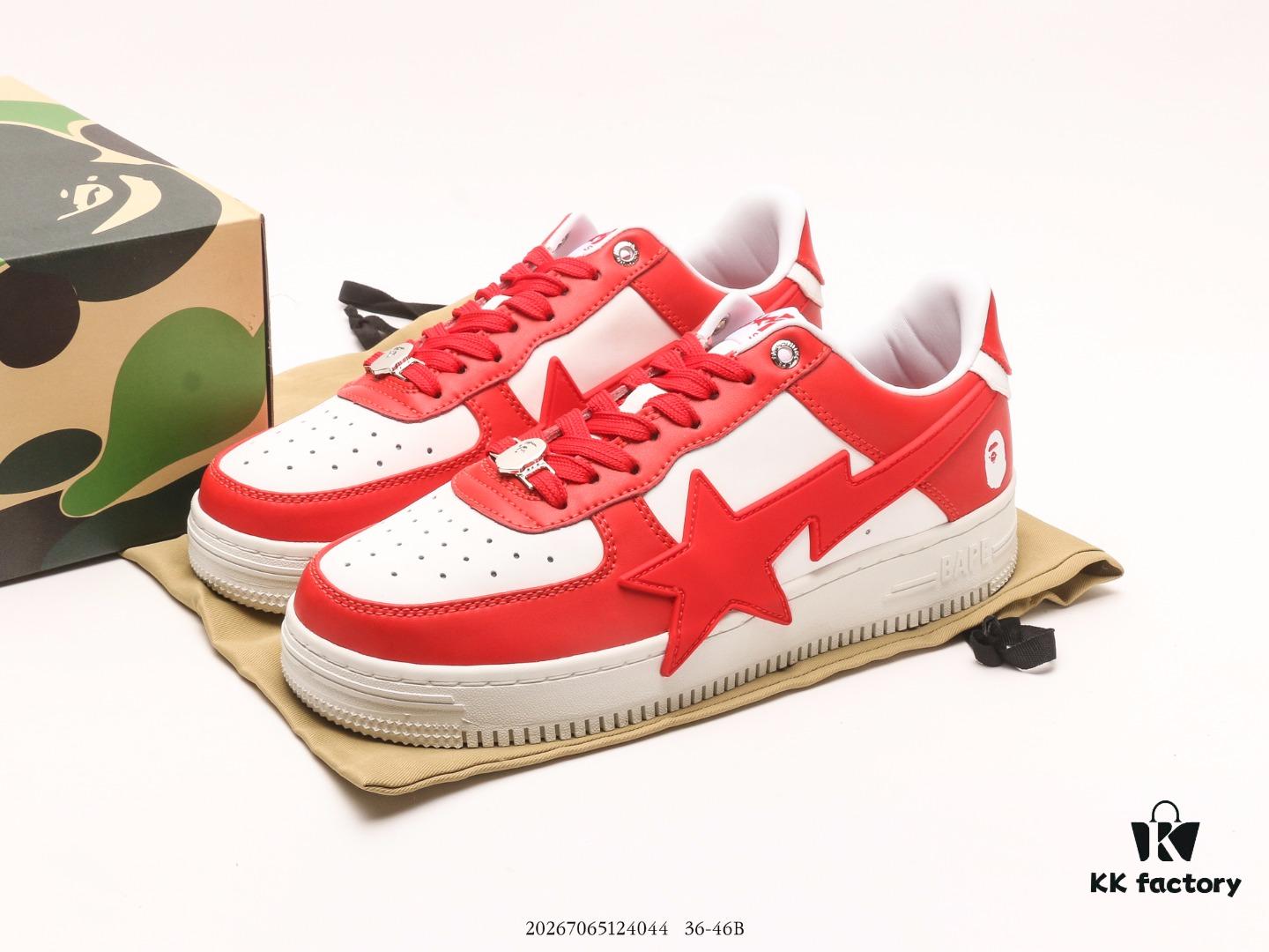 A Bathing Ape Bape Sta Low Classic Patent Leather Low-Top Casual Sneakers, Celebrity Style