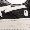 Ape Head Bape Sta Tokyo Embossed Black and White, Trendsetting Nigo Brand, Classic Ape Head Skate Unisex Casual Sports Sneakers, Classic Ape Head Design, Authentic Silhouette, Seaglass Insole, Full-Length Air Cushion Inside, Premium Complete Packaging Including Custom Ape Logo Dust Bag, Ape Logo Card, Shock-Resistant Drawer Shoe Box