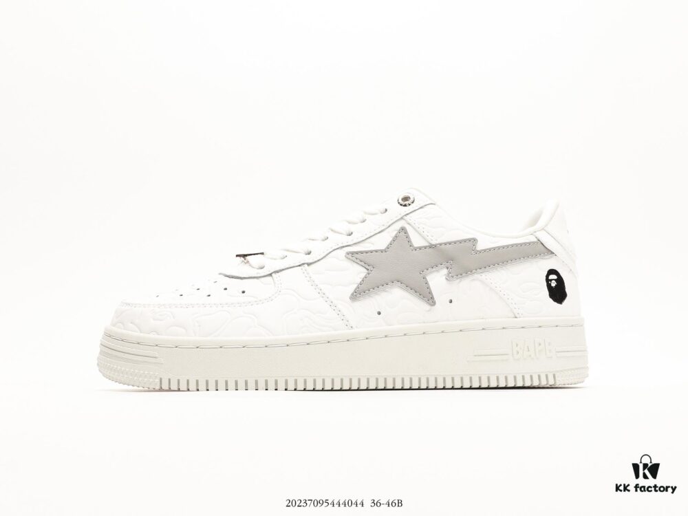 Ape Head BapeSta ToLow Classic Low-Top Casual Sneakers, Highest Retail Version, Meticulously Developed Over Six Months, Premium Full-Grain Leather Upper and Lining, High-Frequency Imported Machine Logo Pressing, Midsole with Ortholite Cushioning Material