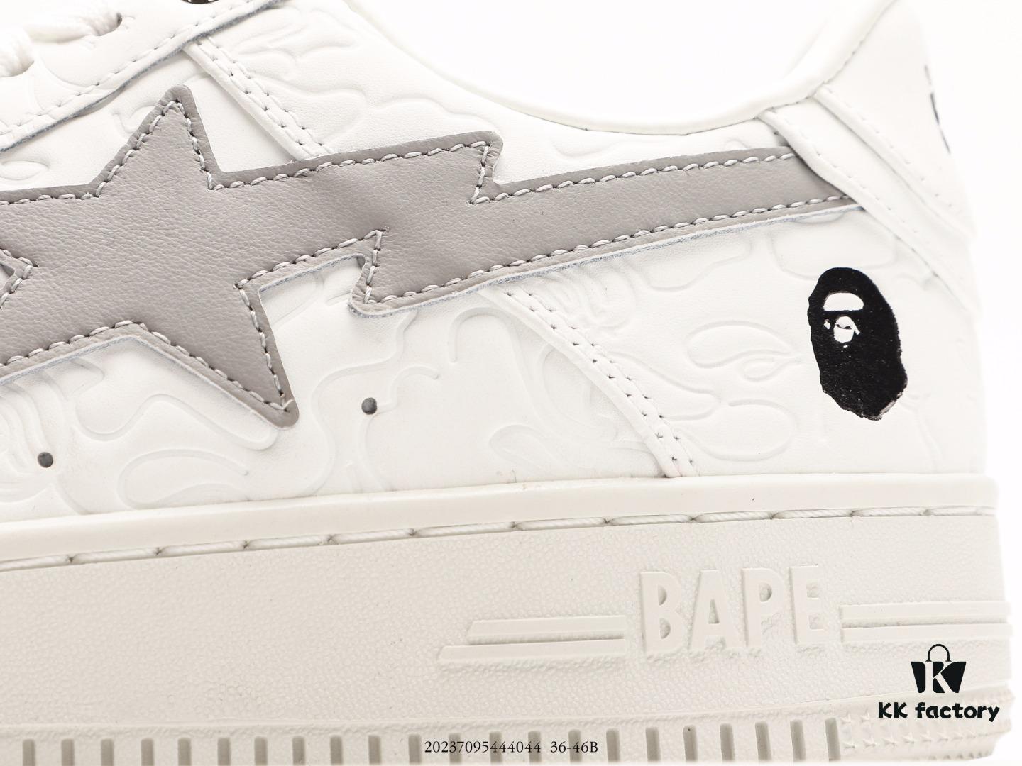 Ape Head BapeSta ToLow Classic Low-Top Casual Sneakers, Highest Retail Version, Meticulously Developed Over Six Months, Premium Full-Grain Leather Upper and Lining, High-Frequency Imported Machine Logo Pressing, Midsole with Ortholite Cushioning Material