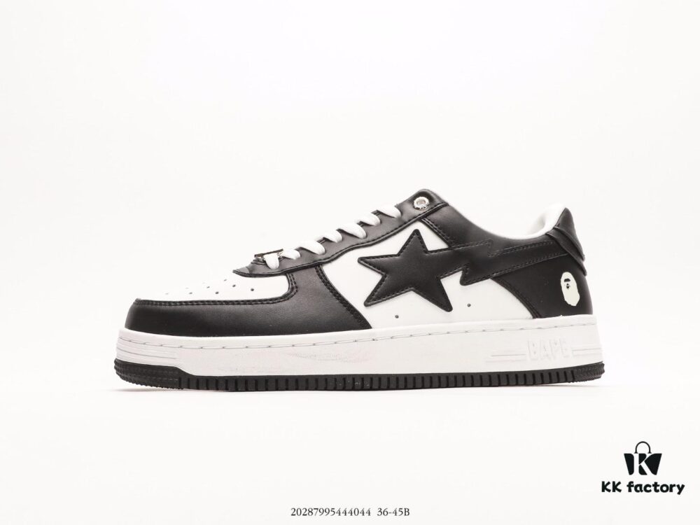 Ape Head Bape Sta Low Popular Classic Retro Style, Full Shoe Made of High-Quality White Cowhide Including Linings and Tongue, Premium Texture with Excellent Durability and Stain Resistance