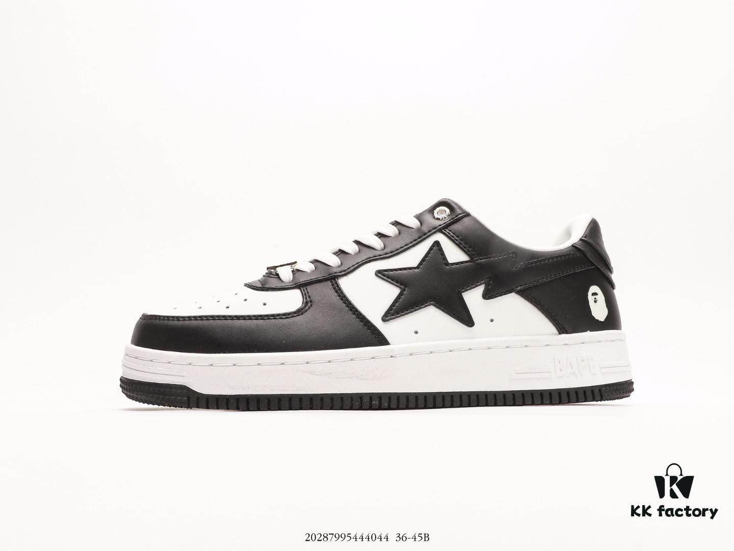 Ape Head Bape Sta Low Popular Classic Retro Style, Full Shoe Made of High-Quality White Cowhide Including Linings and Tongue, Premium Texture with Excellent Durability and Stain Resistance