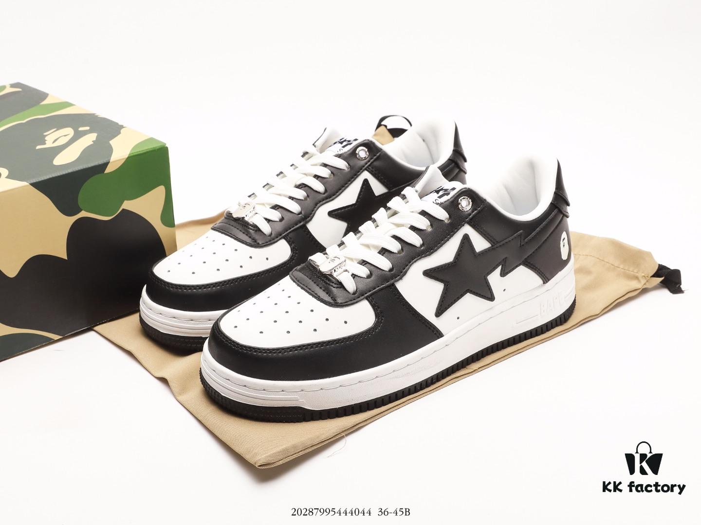 Ape Head Bape Sta Low Popular Classic Retro Style, Full Shoe Made of High-Quality White Cowhide Including Linings and Tongue, Premium Texture with Excellent Durability and Stain Resistance