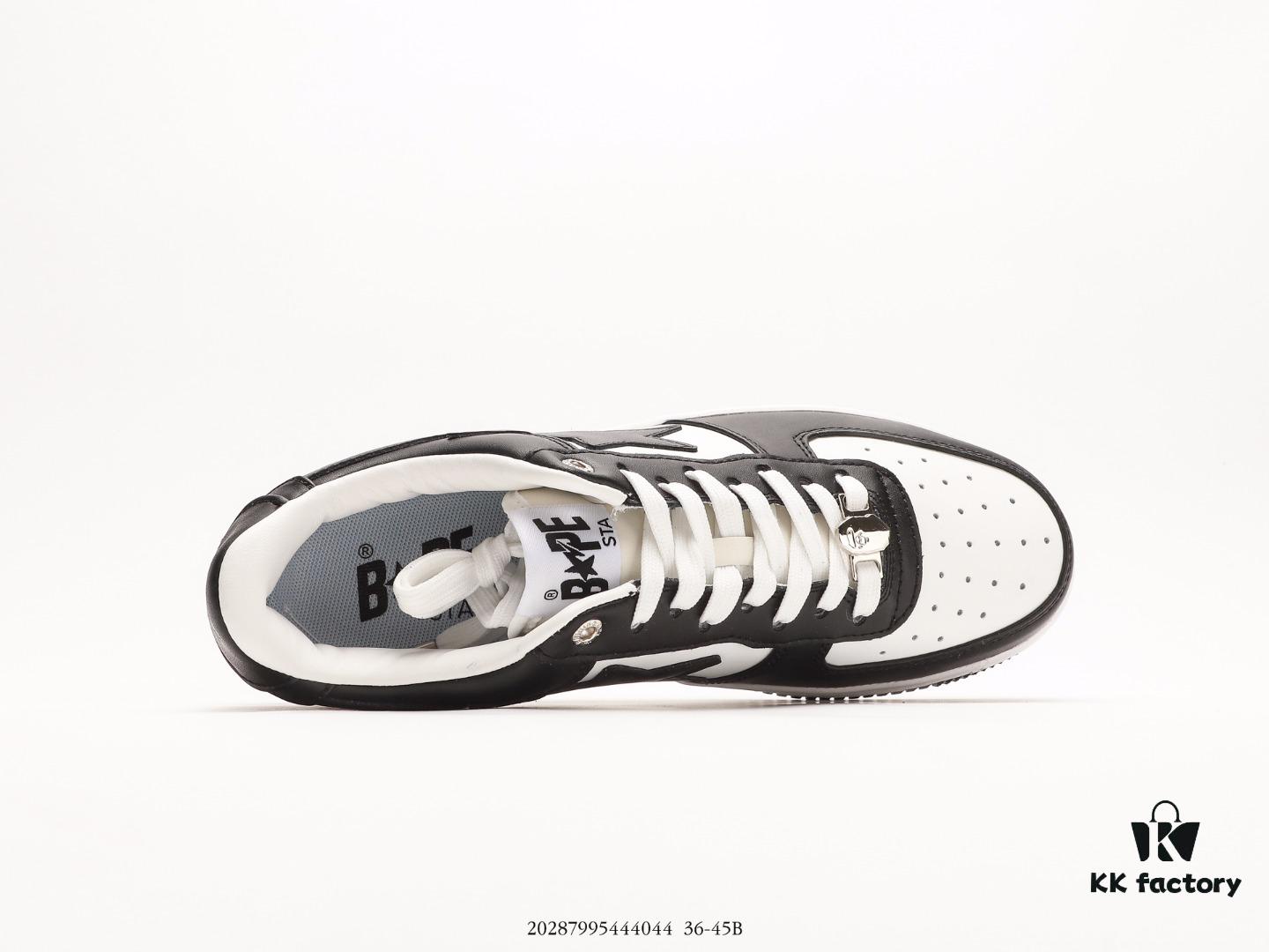 Ape Head Bape Sta Low Popular Classic Retro Style, Full Shoe Made of High-Quality White Cowhide Including Linings and Tongue, Premium Texture with Excellent Durability and Stain Resistance