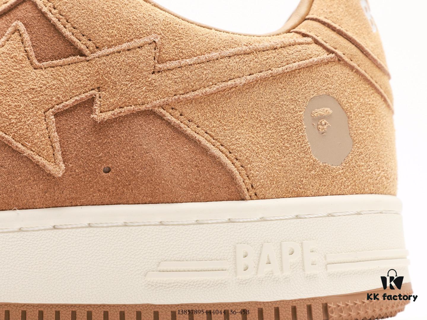 Ape Head Bape Sta Low Popular Classic Retro - Premium White Calfskin Leather Throughout Including Interior and Tongue, High-End Texture and Stain Resistant. Ape Head Embossed Logo, Metallic Ape Head Lace Aglet Showcasing Bape's Design Integrity. Ortholite Cushioning for Comfortable and Durable Wear – Best Value Compared to Overpriced Market Alternatives