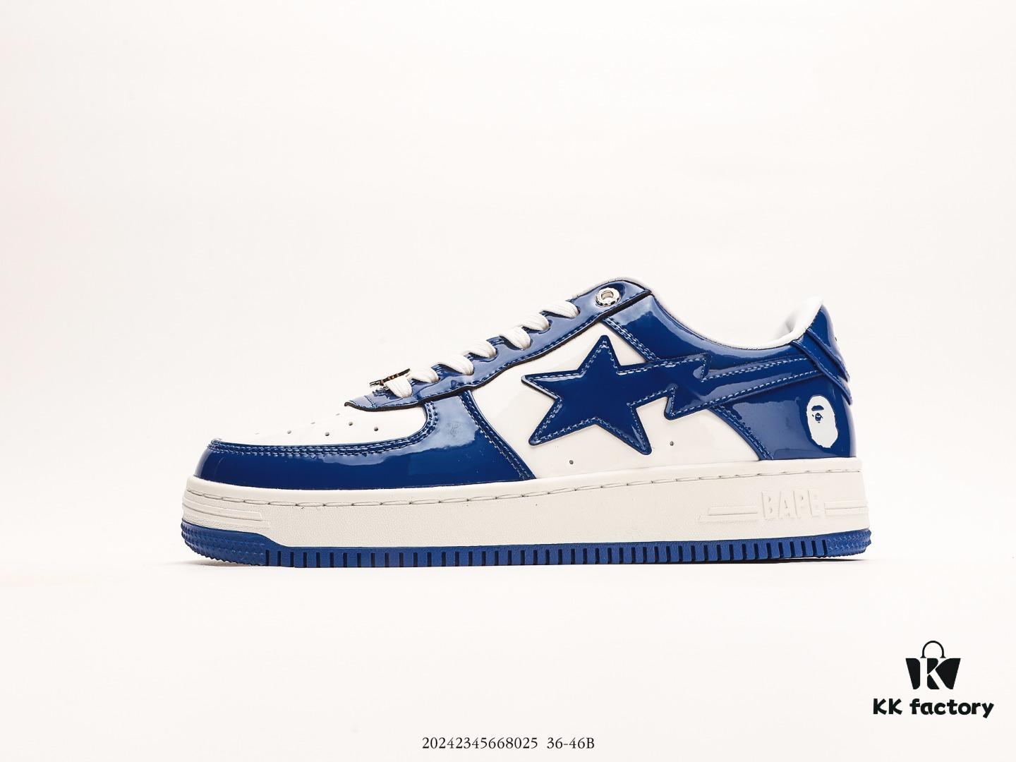 Ape Head Bape Sta Low Unisex Sneakers, Celebrity Style, Classic Patent Leather Low-Top Casual Shoes