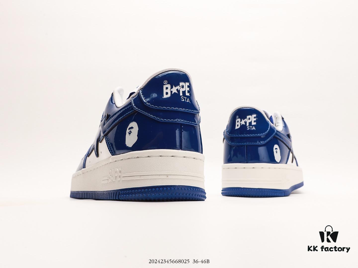 Ape Head Bape Sta Low Unisex Sneakers, Celebrity Style, Classic Patent Leather Low-Top Casual Shoes