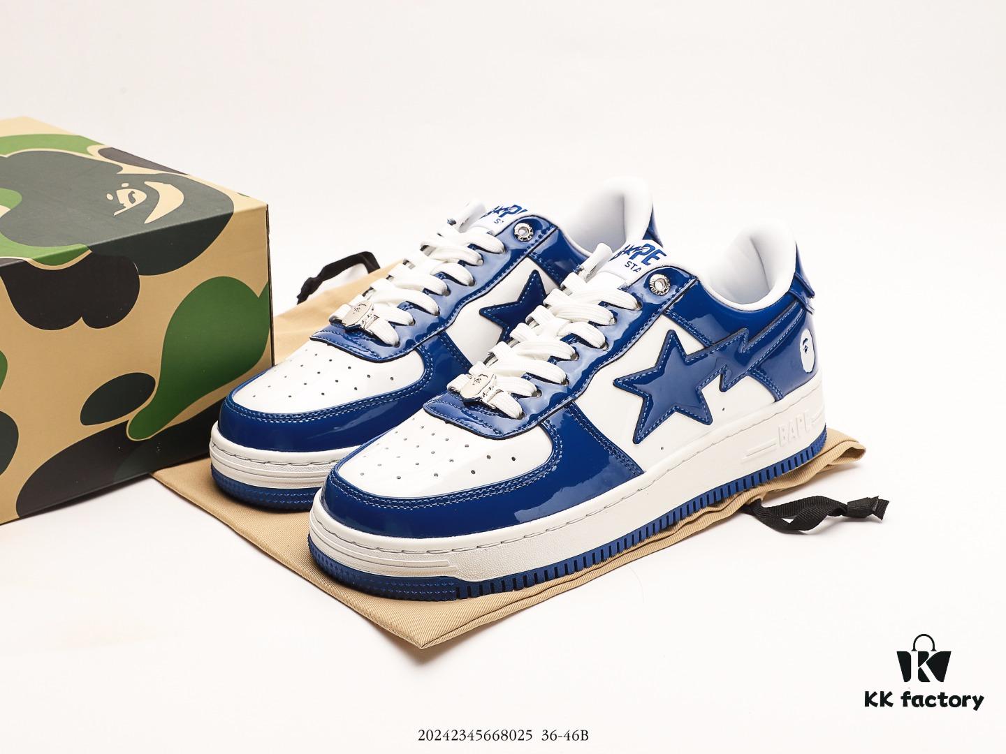 Ape Head Bape Sta Low Unisex Sneakers, Celebrity Style, Classic Patent Leather Low-Top Casual Shoes