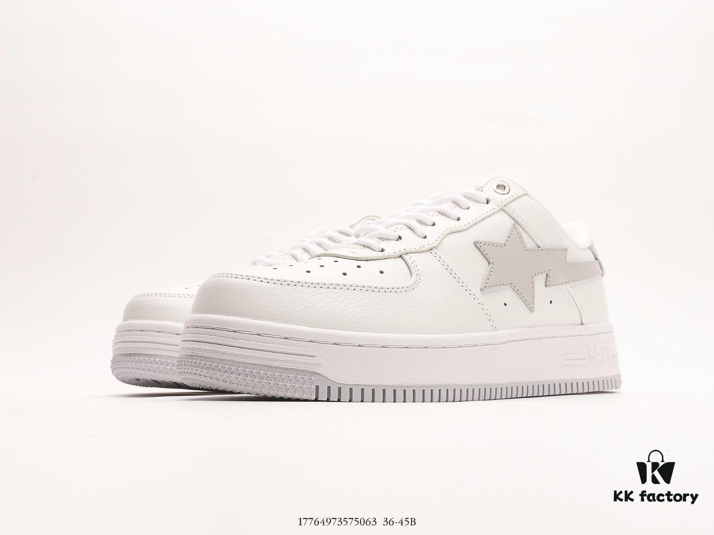 Ape Head BapeSta ToLow Celebrity Style Ape Head Classic Low-Top Athletic Casual Shoes Crafted with Over Six Months of Development, Premium Full-Grain Leather Used for Upper and Lining, Market Original Data Imported Machinery High-Frequency Pressed LOGO, Midsole Embedded with Ortholite Shock-Absorbing Material