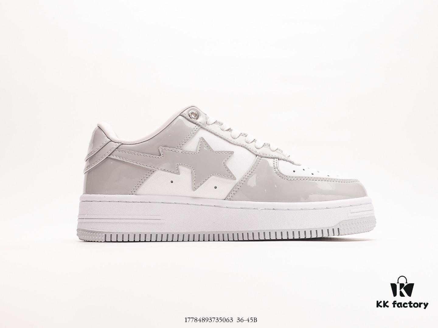 Japanese Harajuku Streetwear Brand A Bathing Ape BAPE STA Classic Low-Top Casual Sneakers with Ortholite Insole for Cushioning, Full-Length Air Sole Insert, Upgraded Original Last and Pattern Design, Comes with Hard Gift Box, Ape Head Card, Dust Bag, and Premium Laces