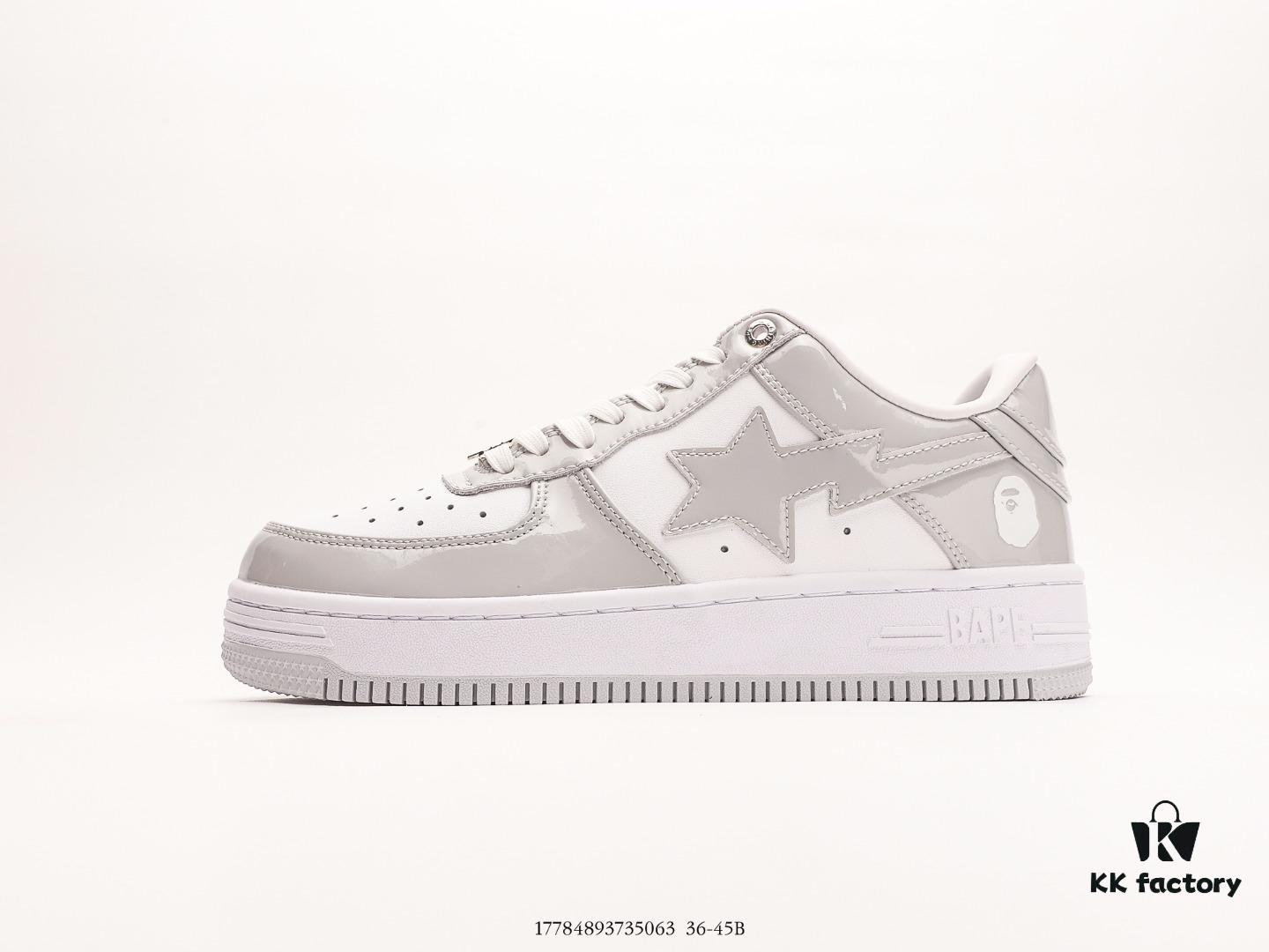 Japanese Harajuku Streetwear Brand A Bathing Ape BAPE STA Classic Low-Top Casual Sneakers with Ortholite Insole for Cushioning, Full-Length Air Sole Insert, Upgraded Original Last and Pattern Design, Comes with Hard Gift Box, Ape Head Card, Dust Bag, and Premium Laces