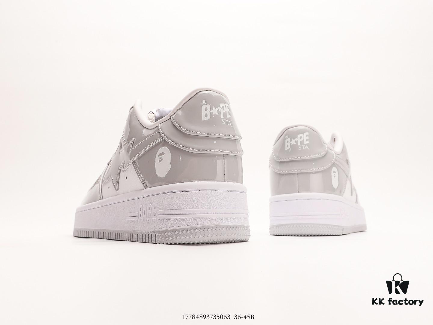 Japanese Harajuku Streetwear Brand A Bathing Ape BAPE STA Classic Low-Top Casual Sneakers with Ortholite Insole for Cushioning, Full-Length Air Sole Insert, Upgraded Original Last and Pattern Design, Comes with Hard Gift Box, Ape Head Card, Dust Bag, and Premium Laces