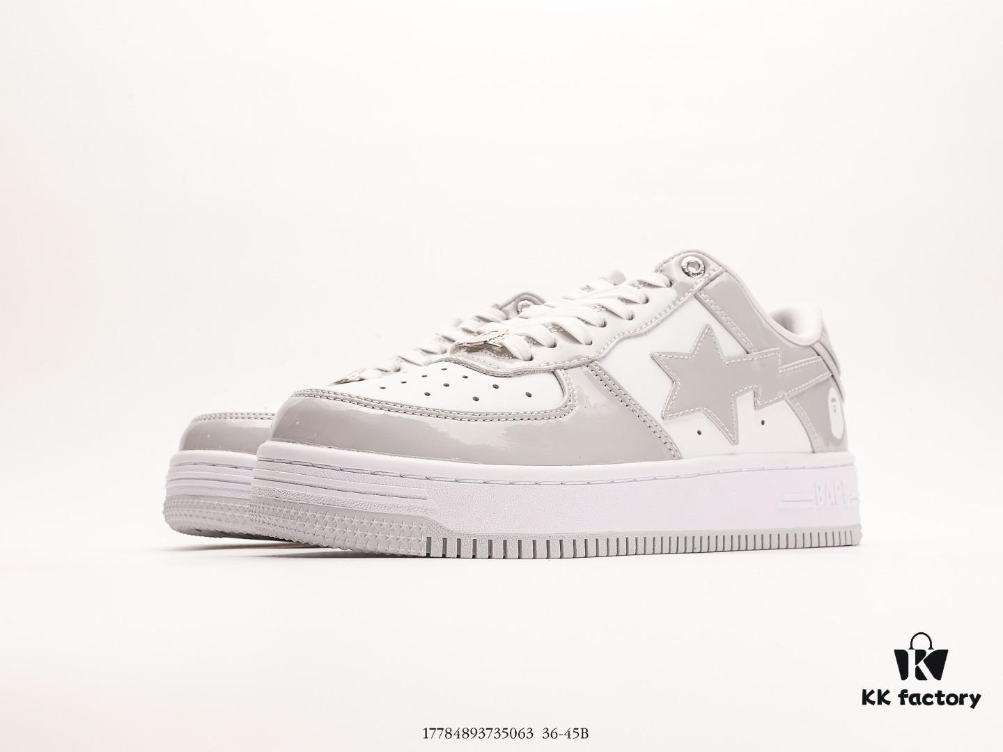 Japanese Harajuku Streetwear Brand A Bathing Ape BAPE STA Classic Low-Top Casual Sneakers with Ortholite Insole for Cushioning, Full-Length Air Sole Insert, Upgraded Original Last and Pattern Design, Comes with Hard Gift Box, Ape Head Card, Dust Bag, and Premium Laces