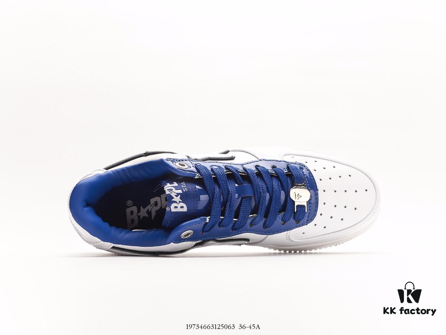 Bape x Nike Air Force 1'07 Low A BATHING APE Monkey Head, Low-Top Casual Skate Shoes, Color-Blocked Lace-Up Sneakers