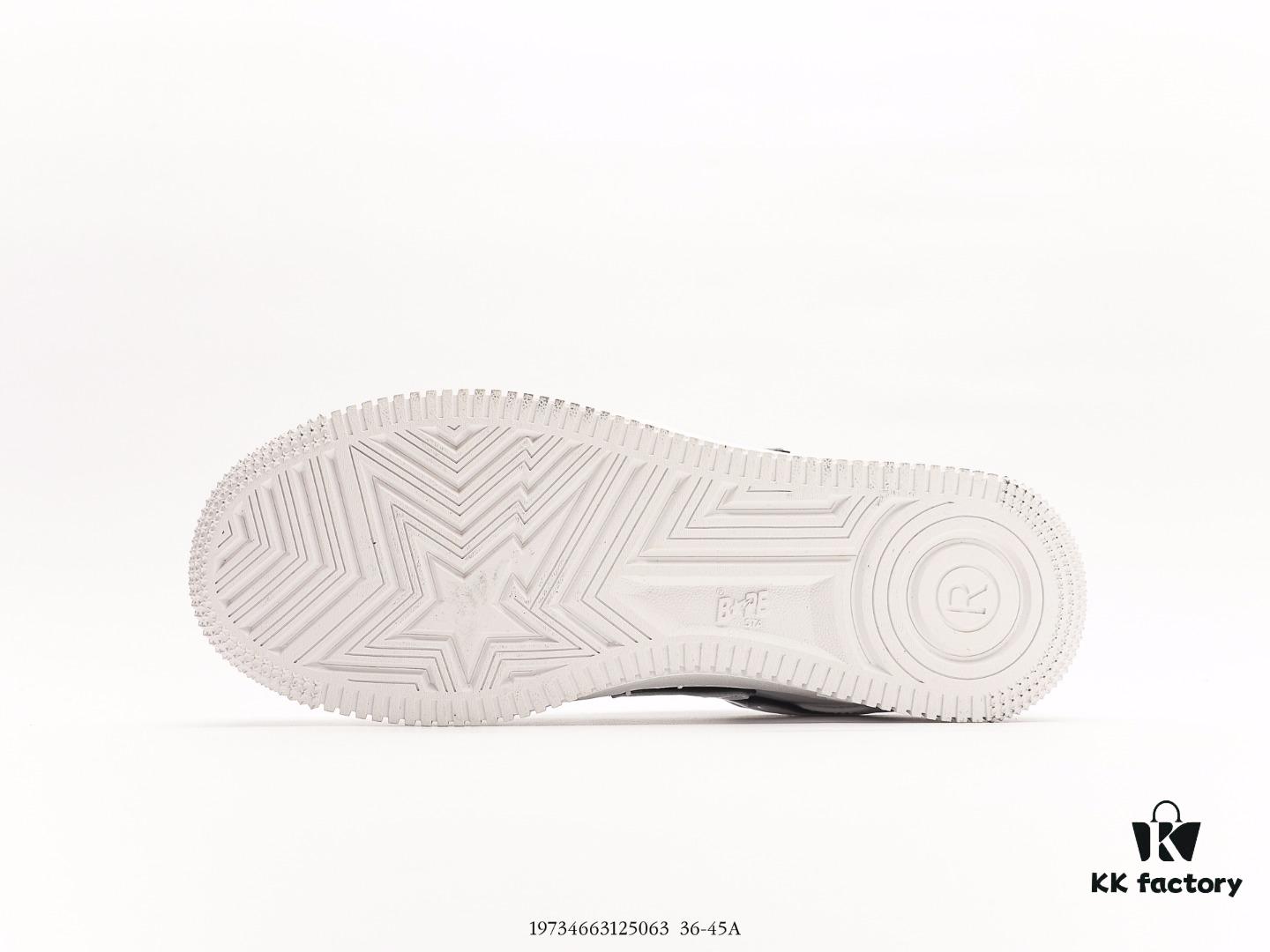 Bape x Nike Air Force 1'07 Low A BATHING APE Monkey Head, Low-Top Casual Skate Shoes, Color-Blocked Lace-Up Sneakers