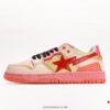 Ape Head Bape Sta Low Men's Classic Patent Leather Ape Logo Low-Top Sneakers, Celebrity Style Casual Sports Shoes