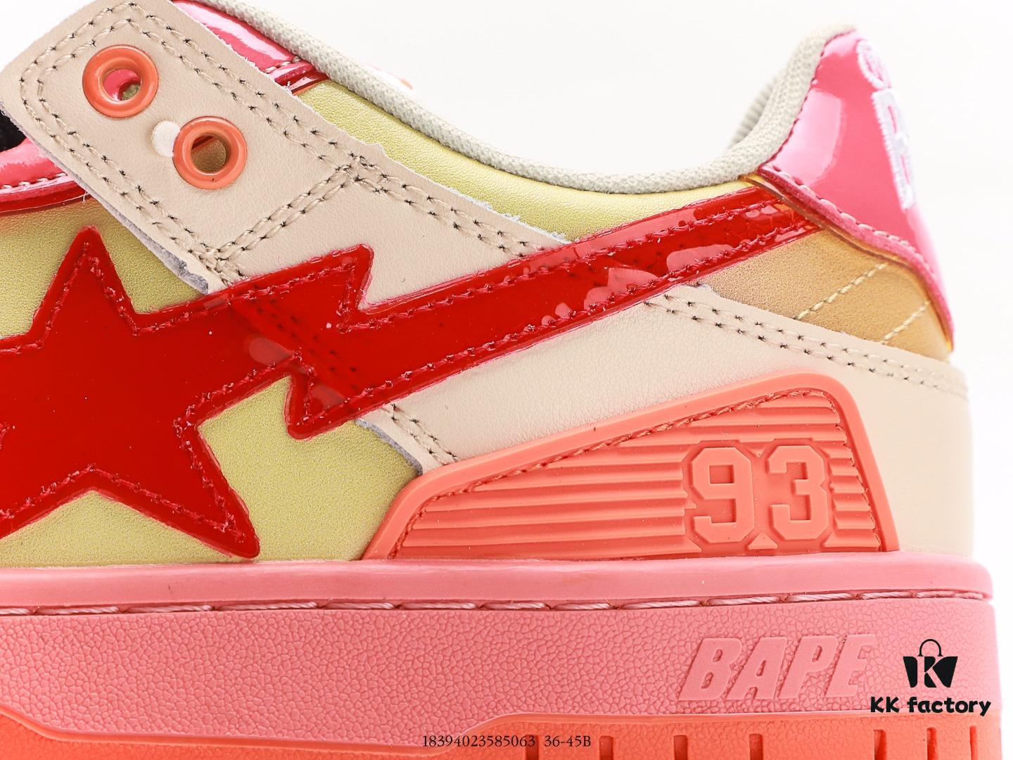 Ape Head Bape Sta Low Men's Classic Patent Leather Ape Logo Low-Top Sneakers, Celebrity Style Casual Sports Shoes