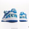 BAPE x Air Force 1 Sta Low Men's Low-Top Casual Sports Sneakers, Classic Ape Head Design, Full-Length Air Cushion, Sea Glass Insole, Star Logo Identification