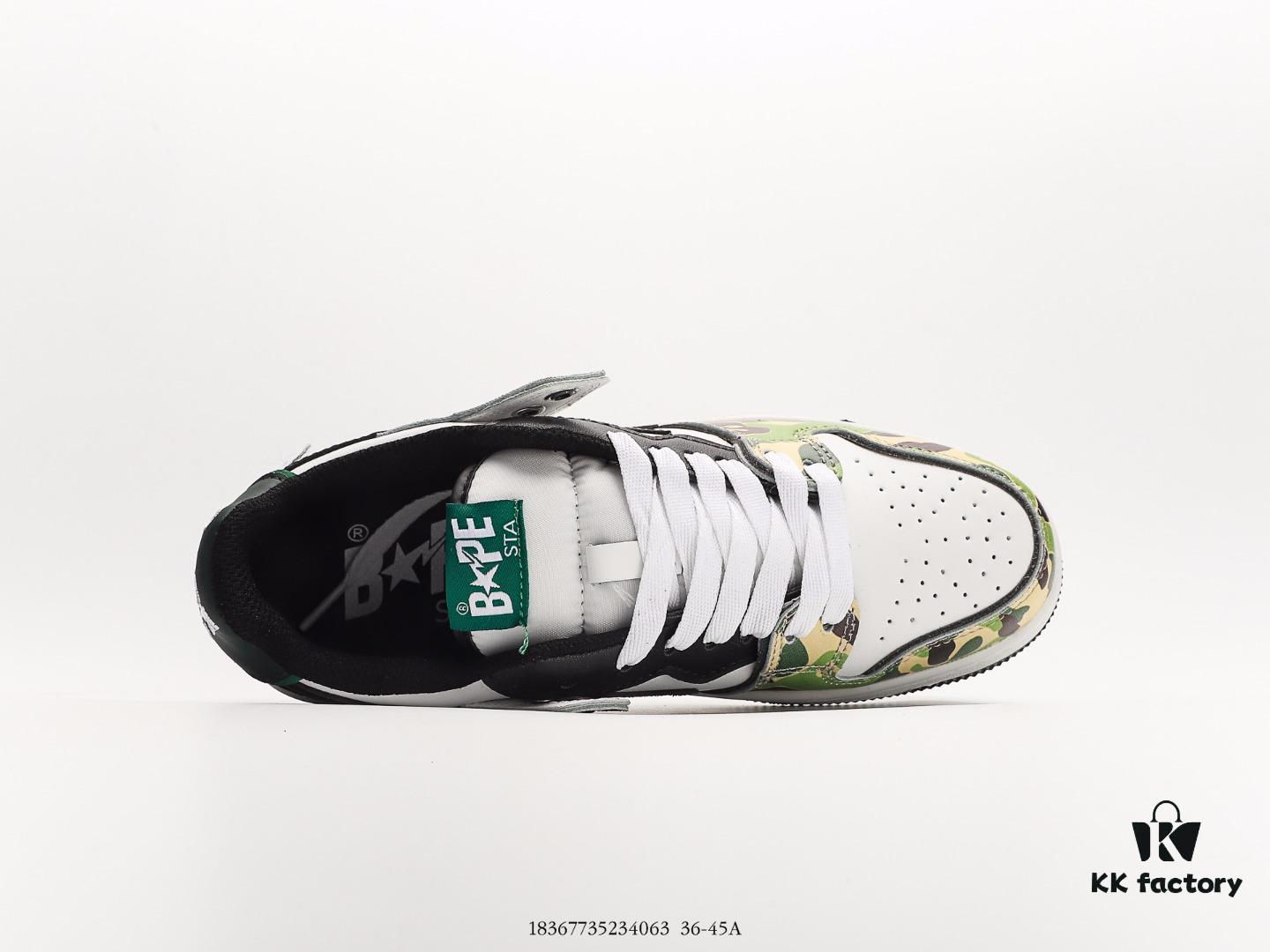 Ape Head BAPE x Air Force 1 Sta Low, Classic Versatile Low-Top Casual Sports Sneakers, Exclusive Private Mold, Pure Original Version, Iconic Ape Head Design, Authentic Silhouette, Sea Glass Insole, Full-Length Air Cushion, Premium Complete Packaging, Featuring the Highly Recognizable Star Logo