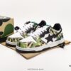 Ape Head BAPE x Air Force 1 Sta Low, Classic Versatile Low-Top Casual Sports Sneakers, Exclusive Private Mold, Pure Original Version, Iconic Ape Head Design, Authentic Silhouette, Sea Glass Insole, Full-Length Air Cushion, Premium Complete Packaging, Featuring the Highly Recognizable Star Logo