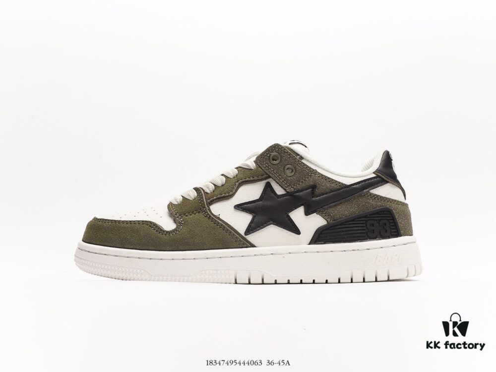 Ape Head BAPE x Air Force 1 Sta Low Classic Versatile Casual Sports Sneakers, Exclusive Private Mold, Pure Original Version, Iconic Ape Head Design, Authentic Silhouette, Sea Glass Insole, Full-Length Air Cushion, Top-Tier Packaging with Highly Recognizable Star Logo