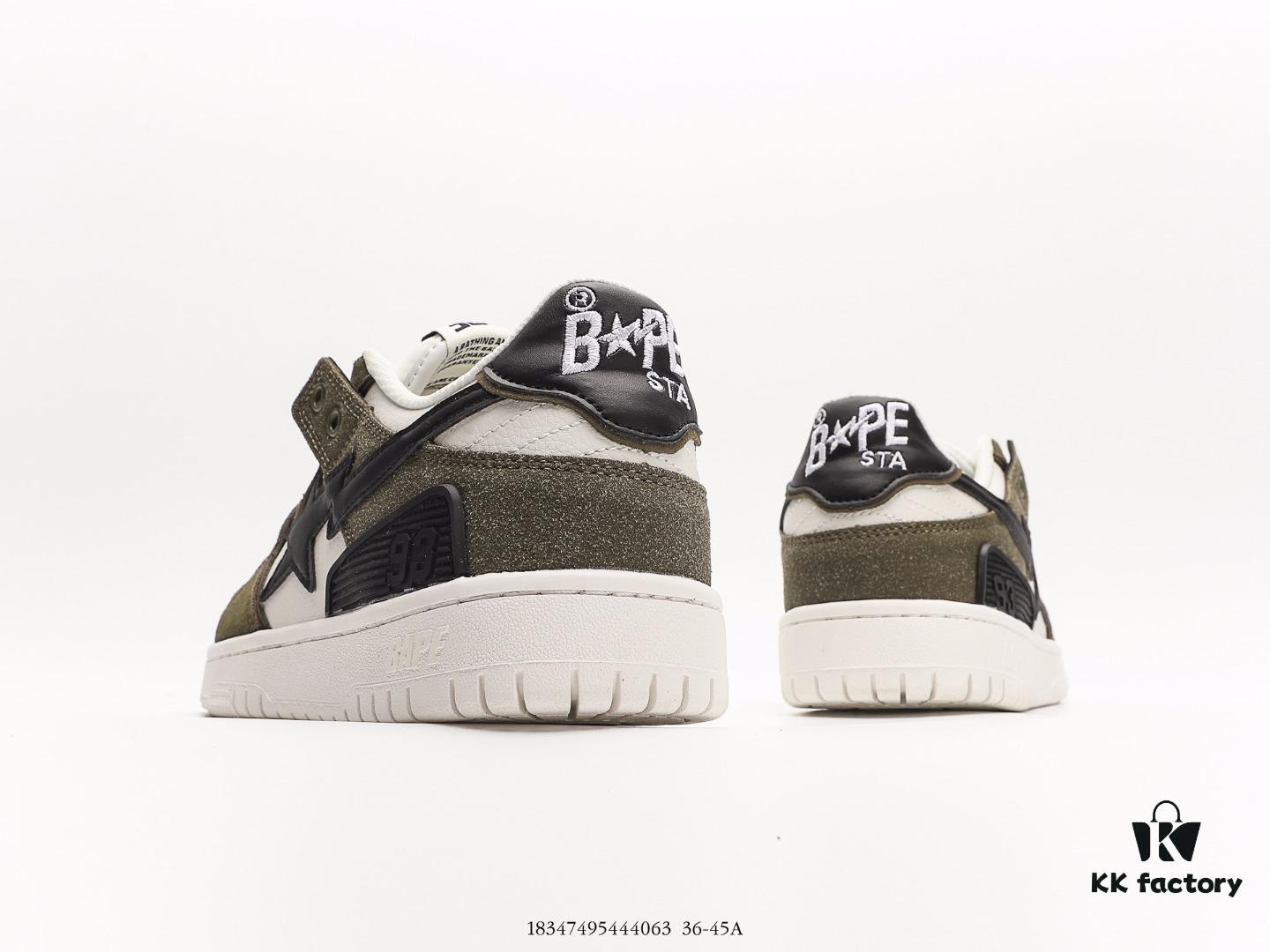 Ape Head BAPE x Air Force 1 Sta Low Classic Versatile Casual Sports Sneakers, Exclusive Private Mold, Pure Original Version, Iconic Ape Head Design, Authentic Silhouette, Sea Glass Insole, Full-Length Air Cushion, Top-Tier Packaging with Highly Recognizable Star Logo