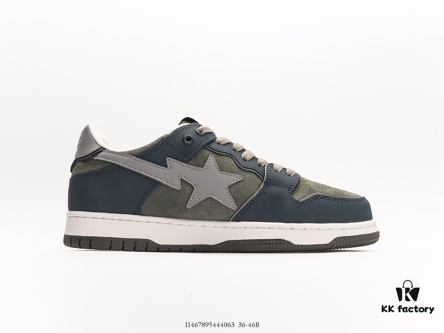 Ape Head BAPE x Air Force 1 Sta Low Classic Versatile Casual Sports Sneakers, Exclusive Private Mold, Pure Original Version, Iconic Ape Head Design, Authentic Silhouette, Sea Glass Insole, Full-Length Air Cushion, Top-Tier Packaging, Featuring the Highly Recognizable Star Logo