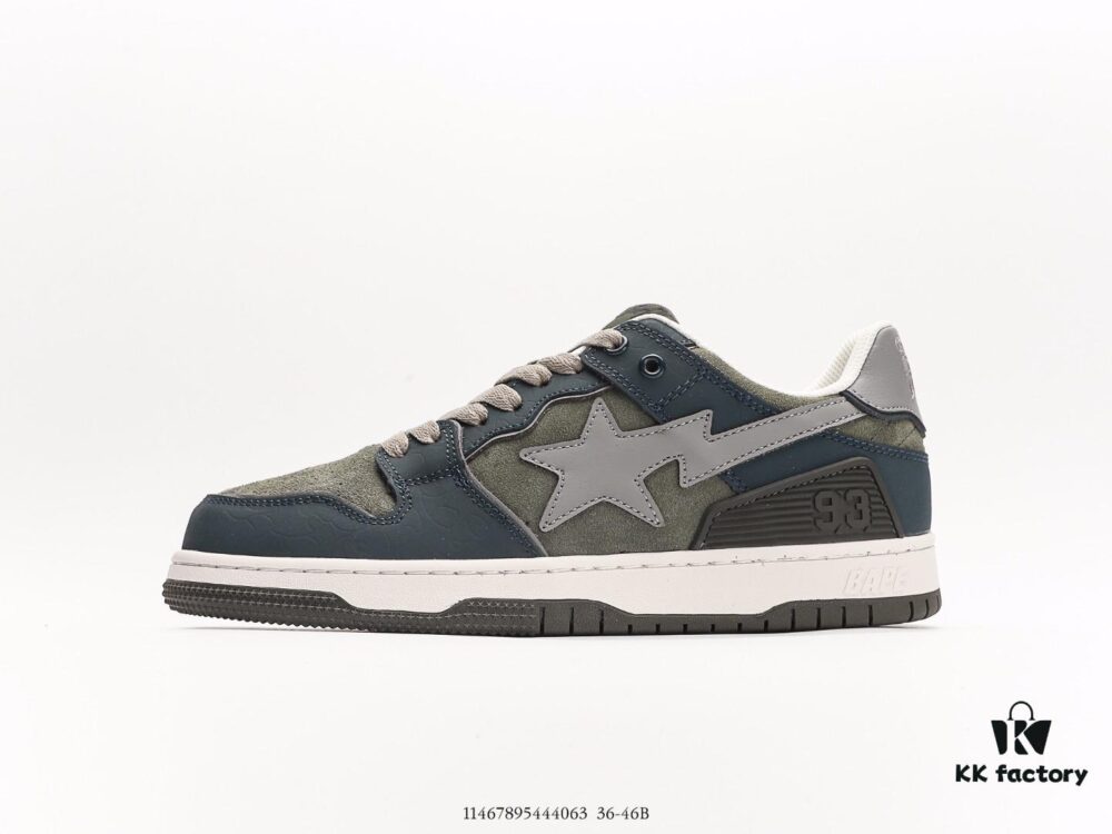 Ape Head BAPE x Air Force 1 Sta Low Classic Versatile Casual Sports Sneakers, Exclusive Private Mold, Pure Original Version, Iconic Ape Head Design, Authentic Silhouette, Sea Glass Insole, Full-Length Air Cushion, Top-Tier Packaging, Featuring the Highly Recognizable Star Logo