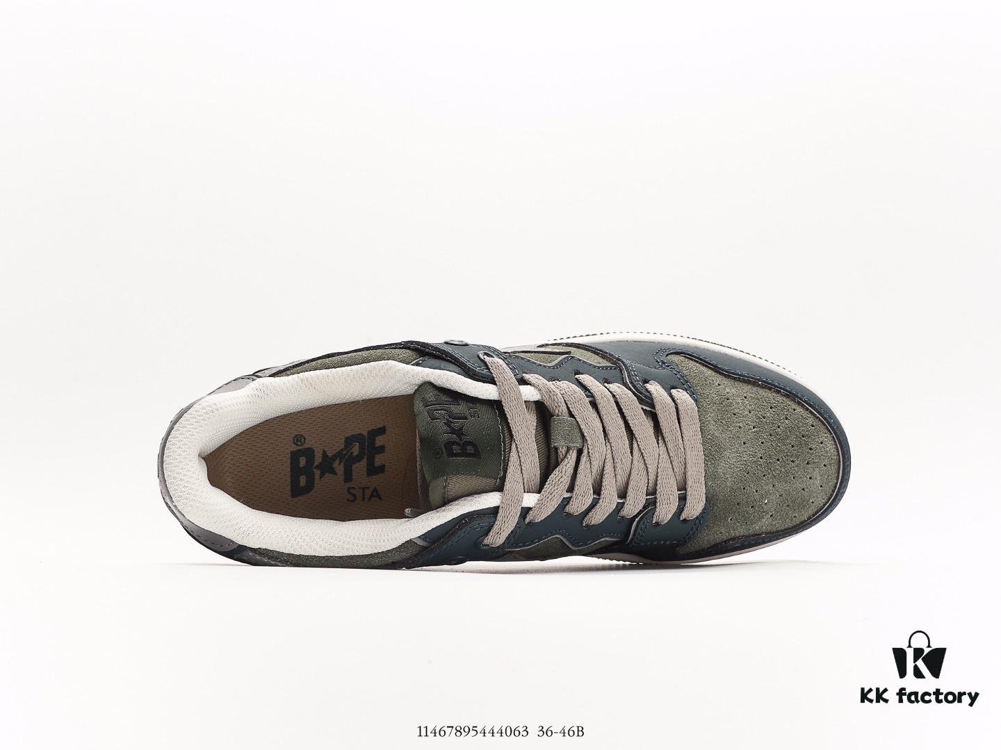 Ape Head BAPE x Air Force 1 Sta Low Classic Versatile Casual Sports Sneakers, Exclusive Private Mold, Pure Original Version, Iconic Ape Head Design, Authentic Silhouette, Sea Glass Insole, Full-Length Air Cushion, Top-Tier Packaging, Featuring the Highly Recognizable Star Logo