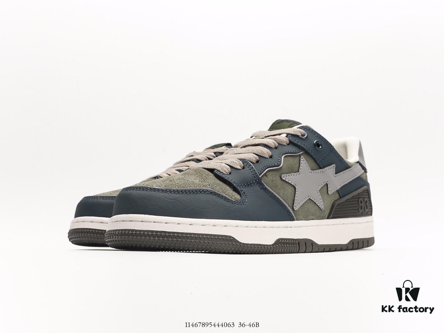 Ape Head BAPE x Air Force 1 Sta Low Classic Versatile Casual Sports Sneakers, Exclusive Private Mold, Pure Original Version, Iconic Ape Head Design, Authentic Silhouette, Sea Glass Insole, Full-Length Air Cushion, Top-Tier Packaging, Featuring the Highly Recognizable Star Logo