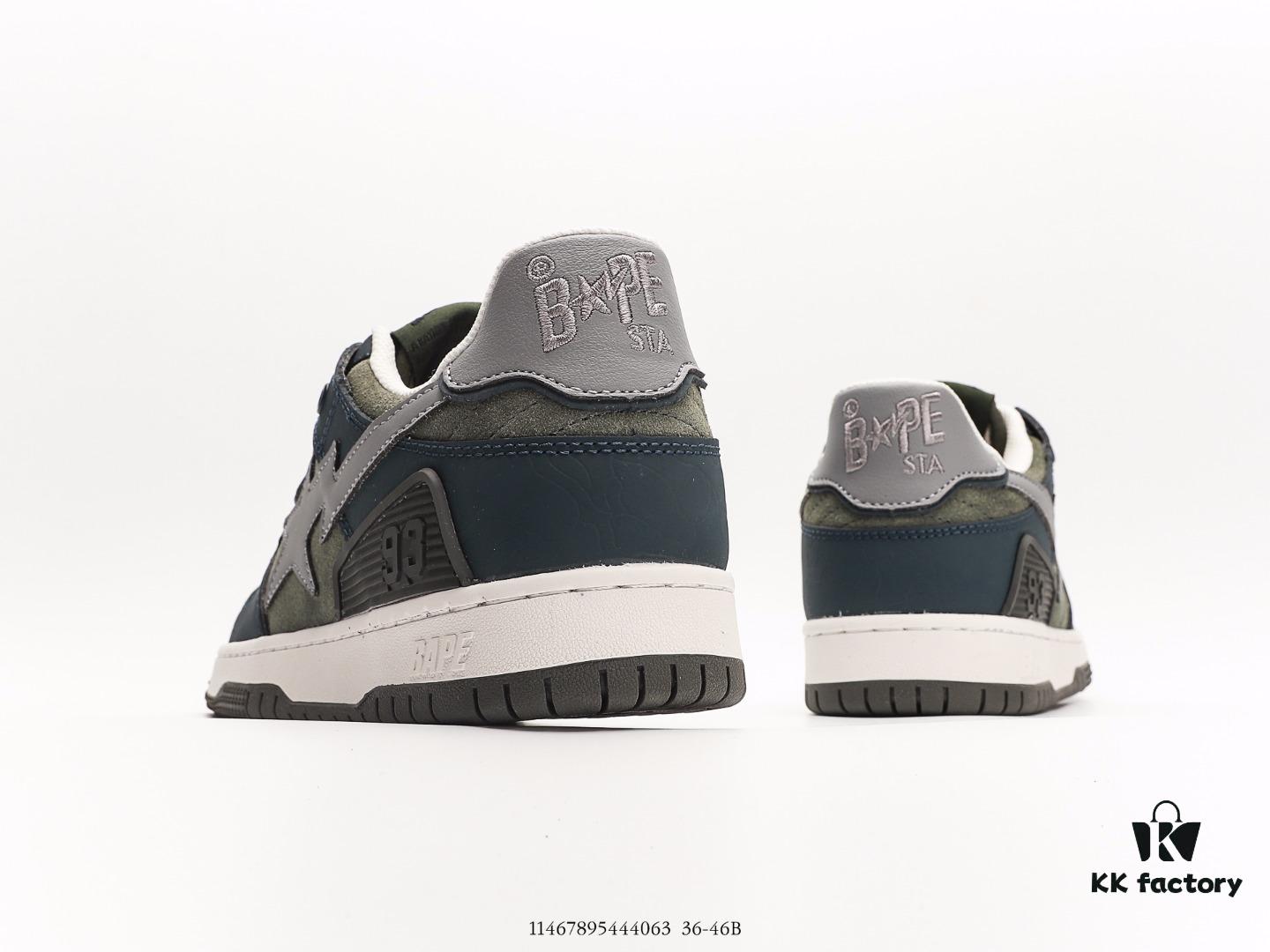 Ape Head BAPE x Air Force 1 Sta Low Classic Versatile Casual Sports Sneakers, Exclusive Private Mold, Pure Original Version, Iconic Ape Head Design, Authentic Silhouette, Sea Glass Insole, Full-Length Air Cushion, Top-Tier Packaging, Featuring the Highly Recognizable Star Logo
