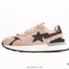 Ape Head Bape Sta Low Popular Classic Retro Style, Entire Shoe Including Liner and Tongue Made of White Cowhide Premium Materials, High-End Texture and Stain Resistant