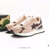 Ape Head Bape Sta Low Popular Classic Retro Style, Entire Shoe Including Liner and Tongue Made of White Cowhide Premium Materials, High-End Texture and Stain Resistant
