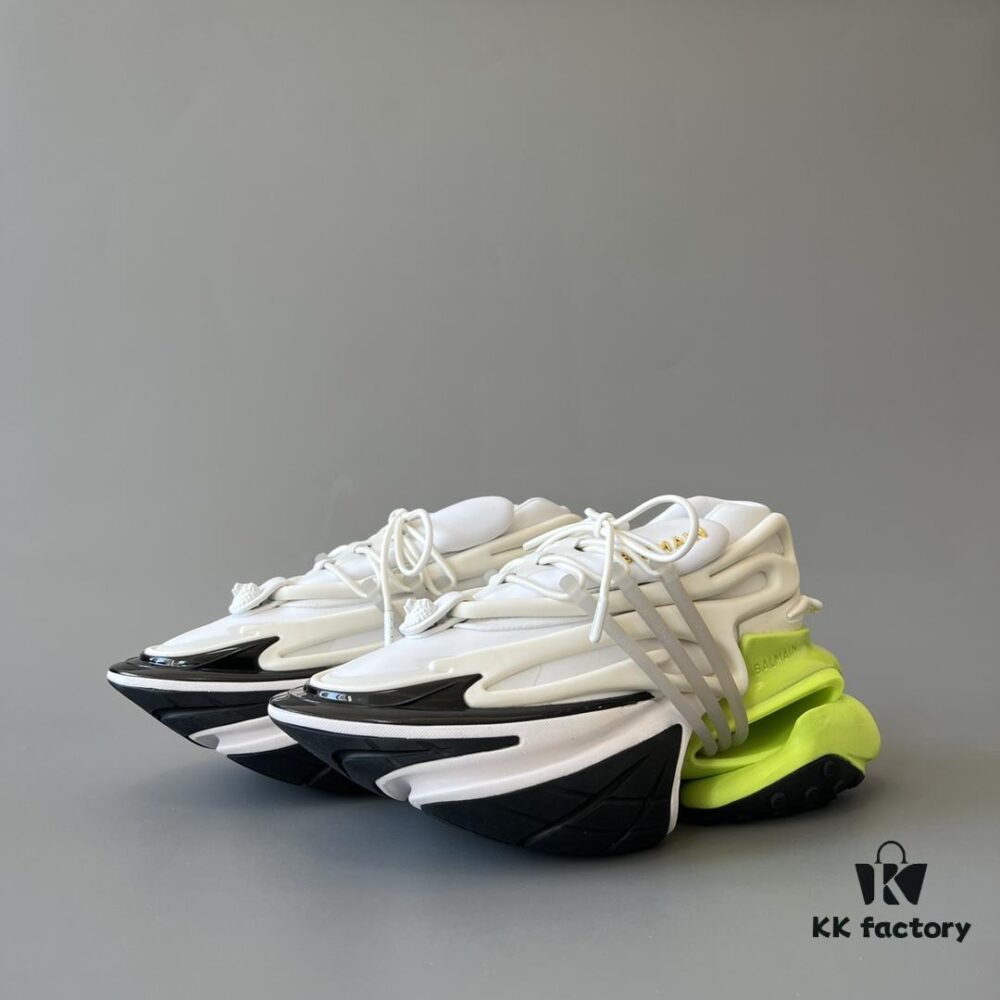 Balmain Yacht Shoes in White Fluorescent