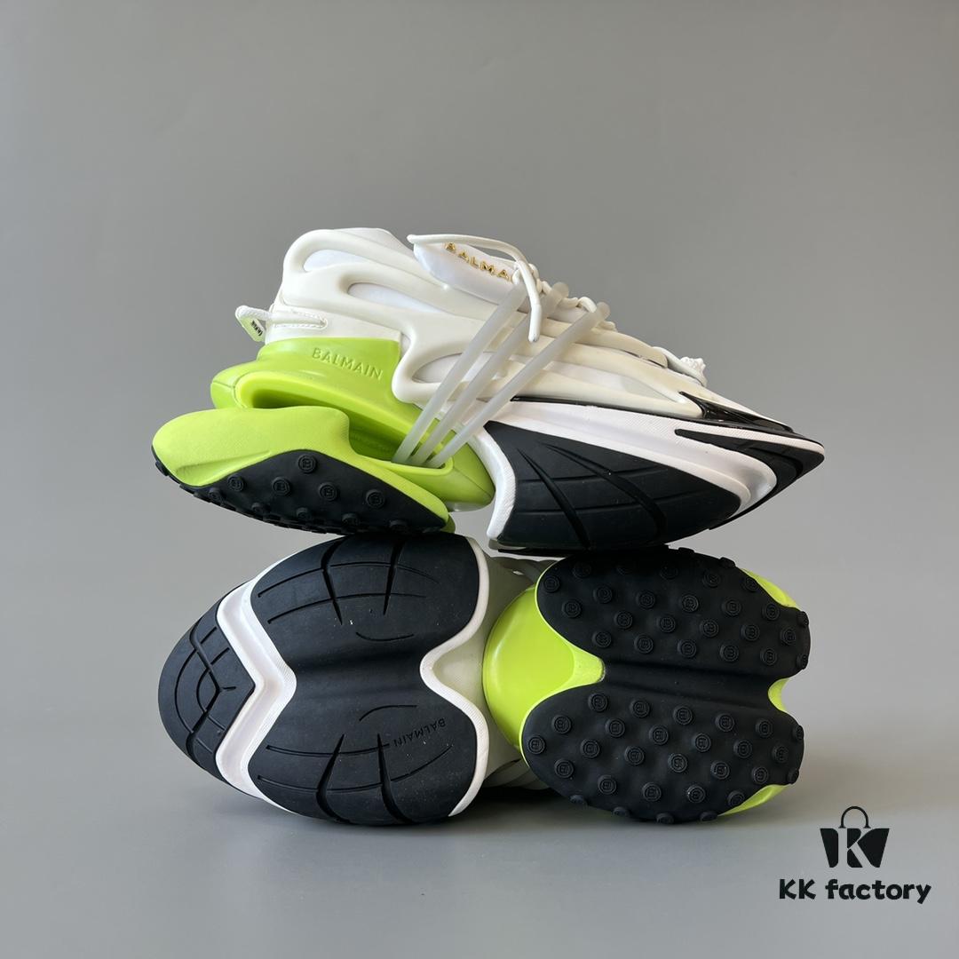 Balmain Yacht Shoes in White Fluorescent