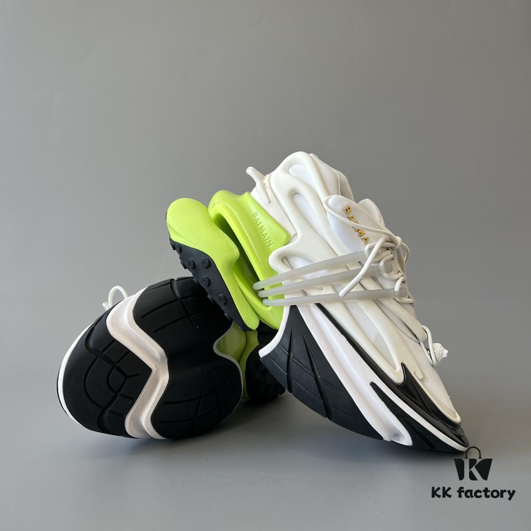 Balmain Yacht Shoes in White Fluorescent