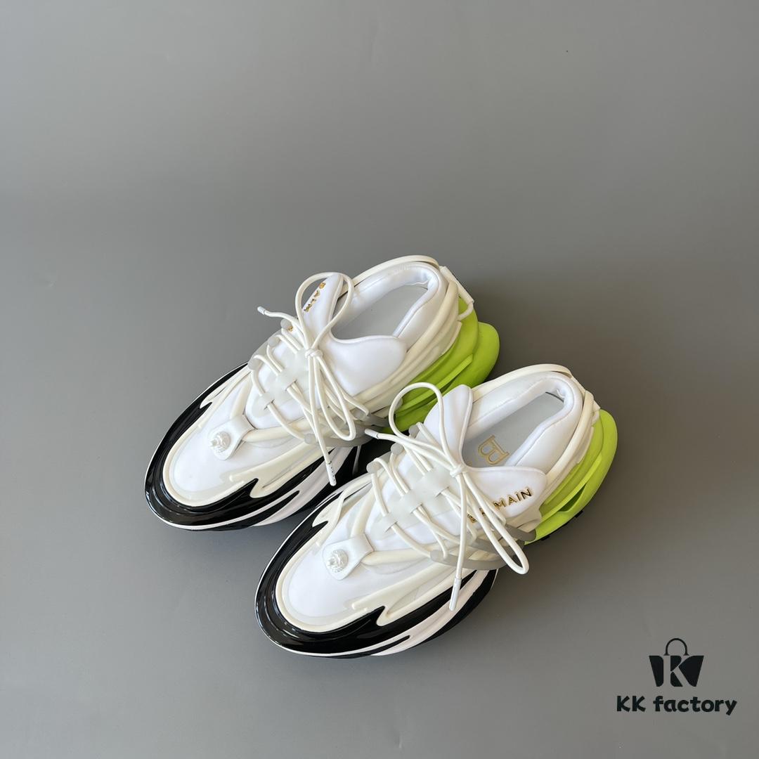 Balmain Yacht Shoes in White Fluorescent