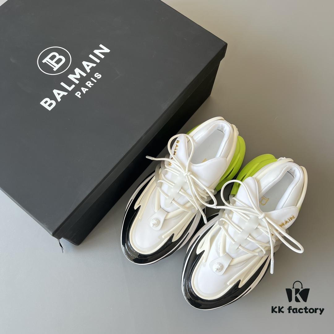 Balmain Yacht Shoes in White Fluorescent