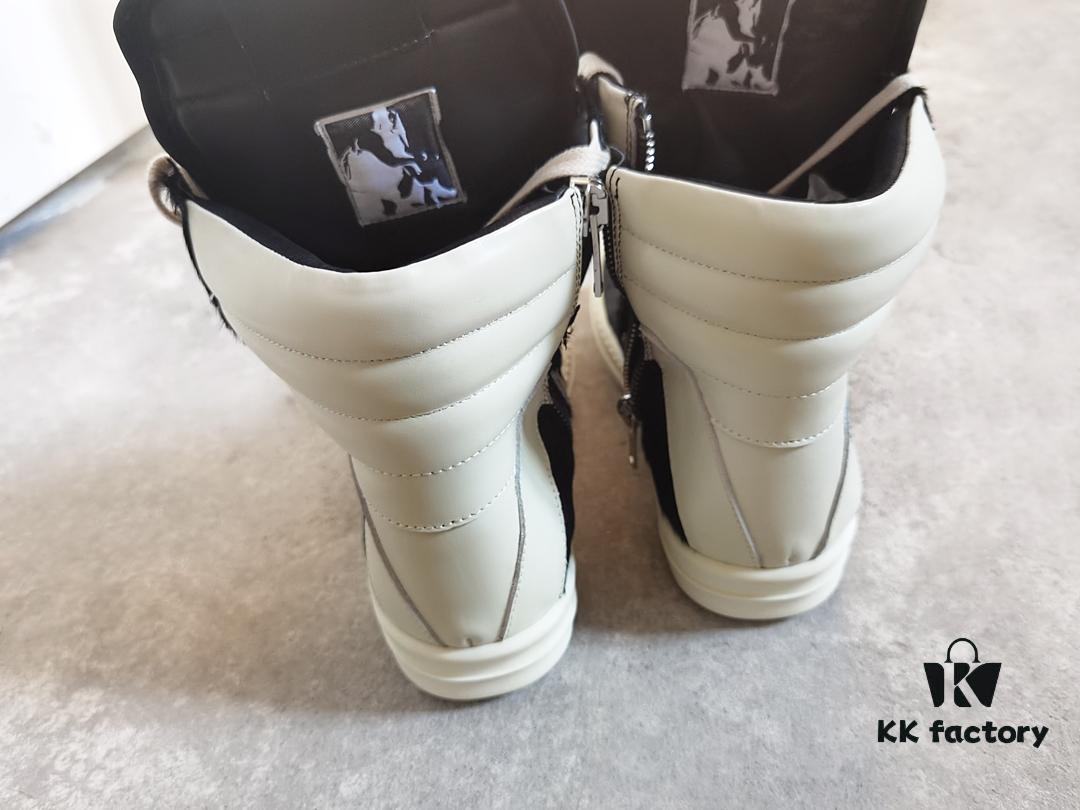 Rick Owens White Inverted Triangle Black Horse Hair