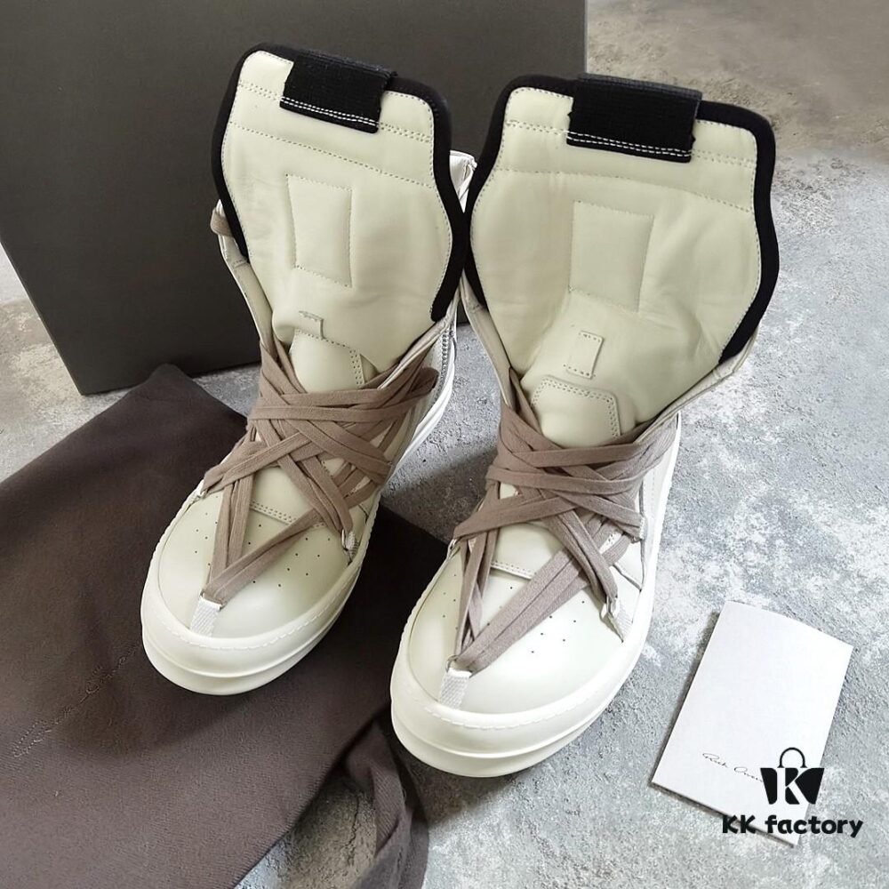 Rick Owens All-White Lace-Up Reverse Triangle